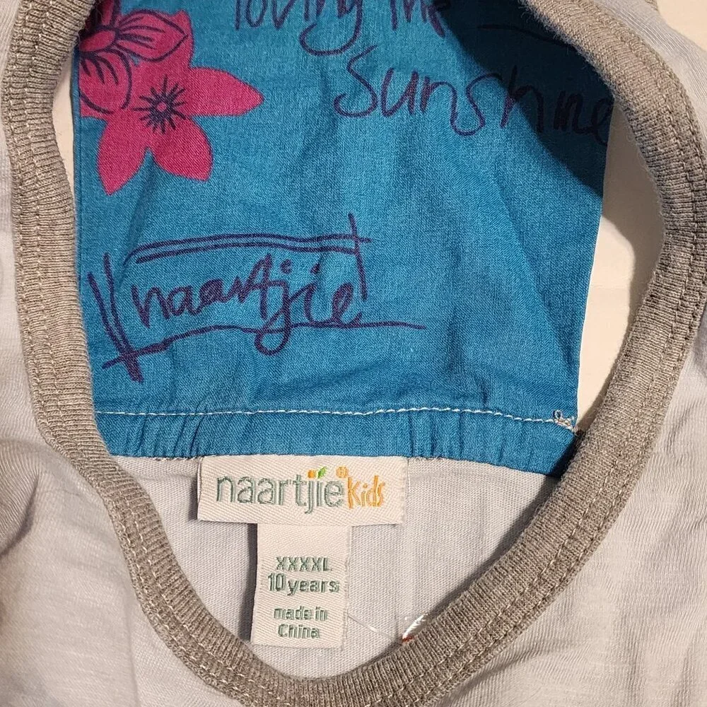 New Naartjie outfit girl sz 10 Sleeveless tunic / capris Blue spring summer